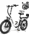 Foldable Electric Bike For Adults With 1000W Motor, 28 MPH Top Speed, 30-55 Mile Range, Removable 48V 15Ah Battery, White