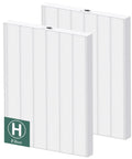 HEPA Replacement Filter H 116130 for AM80 shown in a 2-pack, white non-woven fabric design, compatible with air purifiers