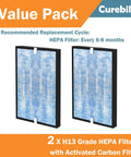 Filter Replacement 3 Pack For MSA3 Compatible Filters in value pack shown with two HEPA filters for air purifiers.