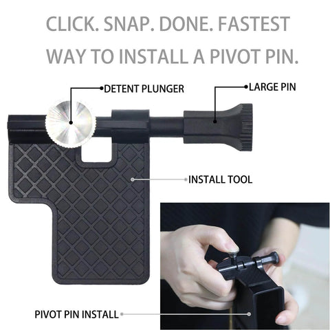 Fast And Easy Pivot Pin And Detent Installation Tool Kit For Roll Pins Three Piece Polymer Set with detent plunger and install tool