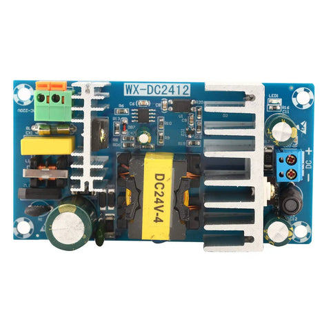 24V Power Supply Module With High Efficiency AC To DC Converter Stable 4A To 6A Output For Industrial Equipment Industrial Grade Power Solution For Reliable Smooth Operation, blue PCB with heatsink