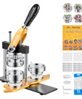 Heavy Hitter 2.25 Button Maker Machine With Solid Steel Mold And Comfort Grip, complete kit with precision cutter and components.
