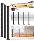 15 To 20 Ft Modular Black Cable Railing Kit With 42 Inch Posts 4 Level Post Kit Complete DIY Deck System Components