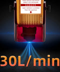 AP30A Portable Air Assist Pump 0 To 30 Liters Per Minute Adjustable Airflow For CNC Engraving Machines with laser warning label