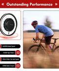 1000W 48V Front Wheel Hub Electric Bike Conversion Kit With LED Display Waterproof 20 Inch E Bike Hub Motor shown with cyclist