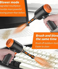 Air Duster And Mini Vacuum Cleaner For Keyboard Cleaning Cordless Canned Air Blower Portable PC Dust Eraser 110000 RPM Powerhouse