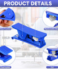 Nine Piece PTFE Tubing Cutter Set For Nylon PVC PU Tubing And Hose Up To Three Quarters Inch OD, Compact 3.2 Inch Cutters