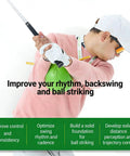 Man using Upgraded Golf Swing Trainer Ball For Posture Correction And Muscle Memory Portable Golf Training Aid For Beginners And Pros