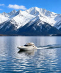 Remote Control Boat 4CH Electric RC Watercraft Yacht Style Sail Cruiser for lake and pool 15 kilometers per hour top speed