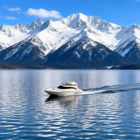 Remote Control Boat 4CH Electric RC Watercraft Yacht Style Sail Cruiser for lake and pool 15 kilometers per hour top speed