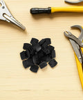 Heavy Duty 75 Pack Black Plastic Bed Slat End Caps Replacements Kit For Wooden Platform Beds With Screw Covers To Stop Slat Slide And Boost Weight Distribution, black plastic caps