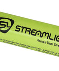 Streamlight rechargeable battery for Beast Mode PolyStinger LED 485-Lumen rechargeable flashlight, green casing with logo.