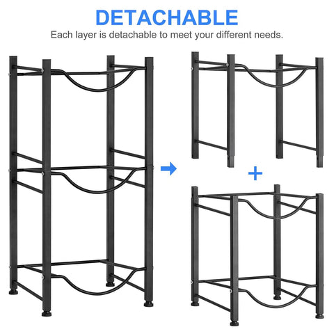 Four Tier 5 Gallon Water Jug Rack Stand For Home And Office, Heavy Duty Detachable Water Cooler Storage Organizer shown disassembled