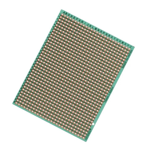 70mm By 90mm Copper Strip PCB Board with 884 Holes Perfboard for Soldering Prototyping Testing and DIY Repairs on Fiberglass Base