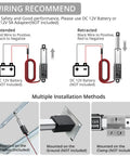 Mini Linear Actuator 12V IP54 Waterproof 42 Lbs 188N Stroke 1.2 In 30 Mm 5 Mm Per Sec Speed Ultra Compact 85 Mm Install Length to 115 Mm Max Extended 4.5 In for DIY Projects wiring diagram and mounting options