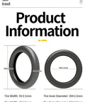 20x4 Fat Bike Tire With Beefed Up Armor Protector And Inner Tube For E Bikes And Gravel Rides, dimensions and safety info displayed