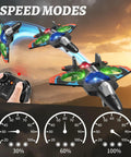 Foam RC Plane Drone With Four Batteries Delivers Up To 80 Minutes Of Flight Time For Kids And Adults 8 To 16 in flight with controller