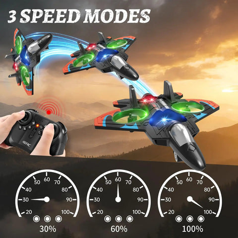 Foam RC Plane Drone With Four Batteries Delivers Up To 80 Minutes Of Flight Time For Kids And Adults 8 To 16 in flight with controller