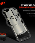 Engine Oil Pan Gasket Set For 3.7L V6 Engines Fits Ram 1500 2011 2012 Dakota shown with anti-leakage features and windage tray.