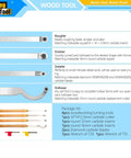 Diagram of Carbide Tipped Wood Turning Tools Lathe Set With Rougher Detailer Finisher And Swan Neck Hollower, tool descriptions, solid wood handles