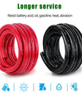 2 AWG Battery Cable Copper Wire, 20 Ft Red And Black OFC Welding Cable, water-resistant PVC jacket, coiled view