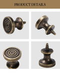 Antique Mini Drawer Knobs And Pull Handles For Dressers Cabinets And Jewelry Boxes With Self Tapping Screws compact knobs with spiral design.