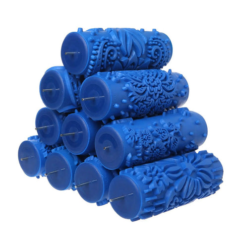Premium 5 Inch Rubber Patterned Paint Roller Featuring An Ergonomic Handle Delivers Hella Smooth Wall And Furniture Finishes fast coverage for DIY projects.