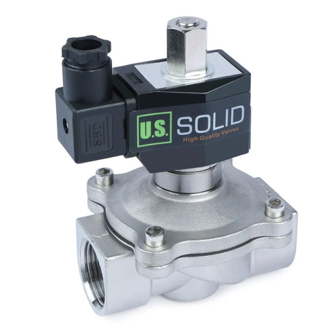 1 Inch Stainless Steel Solenoid Valve 12V DC Normally Open With Viton Seal and Junction Box Type for industrial use