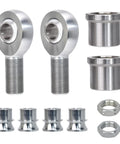 Track Day Ready Chromoly Rod End Ball Joint Featuring One Inch Bore And One One Quarter Twelve Thread Hard Chrome Finish Zero Play Steering And Suspension Linkage Kit with rod ends and tube adapters.