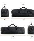 106L Beast Mode Heavy Duty Extra Large Duffle Bag With Upgraded Zipper Water Resistant Travel Gear 45x12x12 inches dimensions