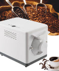 Heavy Duty 1600W Electric Drum Roaster with removable feed hopper and coffee beans, ideal for serious home roasters 110V.