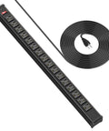 Beefy 16 Outlet Metal Power Strip With 10ft Cord Wall Mountable Garage Shop Power Strip With Switch Industrial Aluminum Alloy
