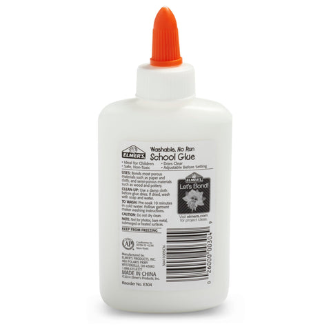 Liquid School Glue That Bonds Paper, Wood, Fabric And More, Washable, Safe And Non Toxic, Dries Clear, 4oz Bottle For Slime Making
