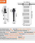 Glass Sliding Barn Door With Solid Wood Frame 30 By 84 In Includes 5.5Ft Sliding Door Hardware Kit With Handle And Floor Guide