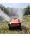 Remote Control Tracked Crawler Sprayer, Heavy Duty Agricultural Tank Spraying Machine For Farms And Orchards With Efficient Coverage in action spraying.
