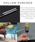 Snap Rivet Setter Kit 11 Piece Set With 7 Snap Fastener Tools Leather Hole Punch 2.5mm And 3mm Base And Mini Anvil