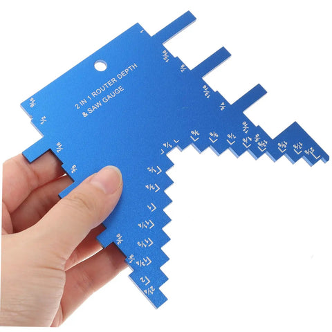 Table Saw Setup Blocks And Depth Gauge Aluminum Alloy Woodworking Small Square For Blade Height And Cutter Depth Crosscut Sled Guide