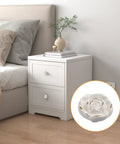 Euro Rose Cabinet Knobs With Backplates 2 Pack Vintage Zinc Alloy Handles With Retro Vibe For Wardrobe And Dresser close-up on drawer
