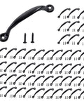 Heavy Duty 4 7 Eighth Inch Cabinet Pull Handle Set Of 50 Black Finish Door Pulls For Cabinets Closets Drawers Barn Doors Gate Hardware Durable Installation Screws Included Ideal For Kitchen Cabinets And Furniture Renovations