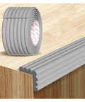 Foam Edge Protectors And Corner Guards Bumpers For Furniture Grey 4 Pack With Pre Applied Adhesive installed on wood edge