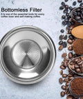 58mm Stainless Steel Espresso Filter Basket Bottomless Portafilter For Semi Automatic Coffee Machines with coffee beans