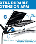 8 Inch Square Rain Shower Head With Handheld Spray Combo And Adjustable Extension Arm Three Way Flow Regulator High Pressure Hose Matte Black Shower System For Home Spa Vibe with adjustable extension arm