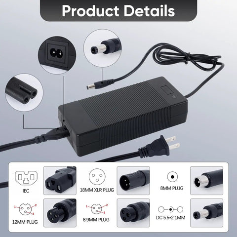 Fast 42V 2A Scooter Charger With 6 Prong For 36V Hoverboards UL Certified Safe Power Adapter Compatible With GOTRAX Ninebot Jetson Voyage And More Today