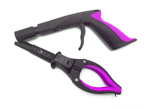 19 Inch Aluminum Magnetic Claw Reacher With Led Light Lightweight Foldable Grabber Tool For Quick No Fuss Pickups Trash Picker And Elderly Reaching Aid Pink With Textured Jaw And Rust Proof Cable