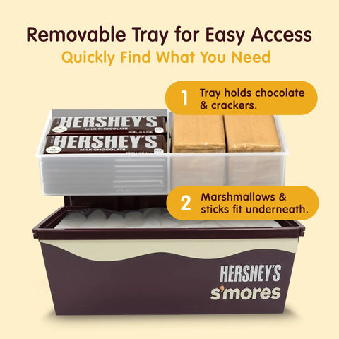Smores Caddy Tray Organizer On The Go Station With Removable Tray And Carrying Handle For Picnics And Camping Keeps All Essentials Neat And Ready
