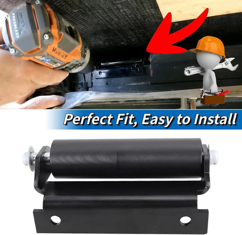 RV Slide Out Roller Replacement 276288 installation process with solid steel roller and drill for Lippert systems