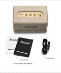 Acton III Bluetooth Home Speaker With Room-Filling Sound And Bass Treble Controls, Plug-In Powered, cream finish, accessories