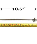 Galvanized Anchor Bolts In 10 Inch By One Half Inch, heavy duty steel bolt with nut measured alongside tape measure