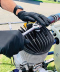Karting Tool Kit 36 Piece With Three Eighths Inch Drive Ratchet in use for engine maintenance