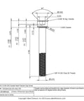 Pack Of 3 Grade 5 Titanium Socket Head Cap Screws 3/8-16 X 2-3/4 UNC technical drawing with measurements and specifications.